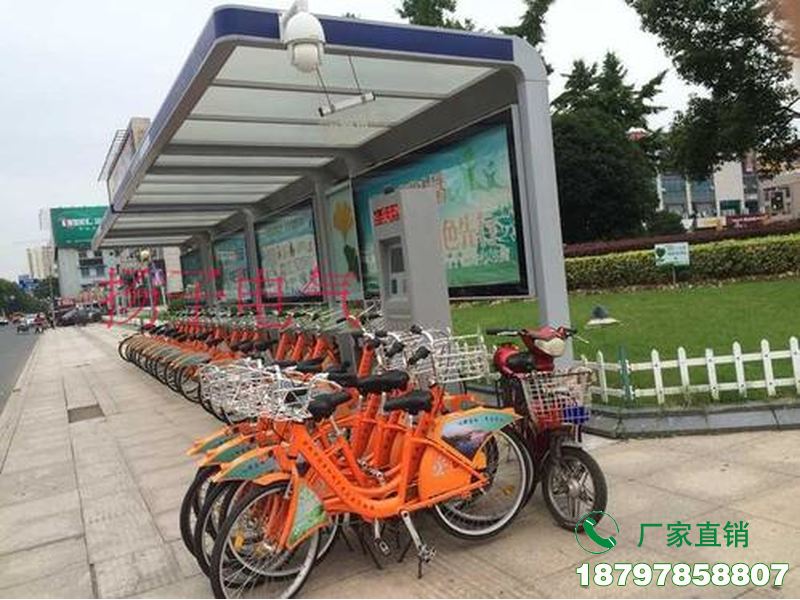 新干县地铁站共享单车存放亭